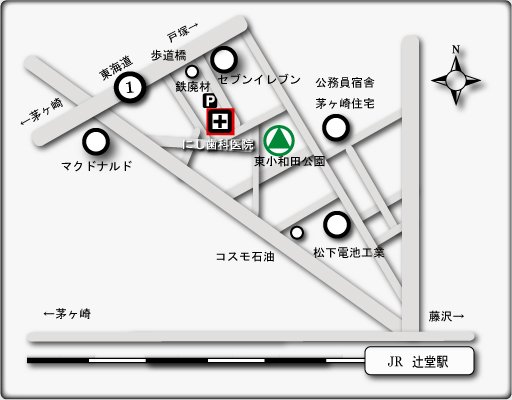 にし歯科医院の地図1
